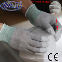 NMSAFETY EN388 4131 forro de punto de nylon guantes antideslizantes ESD guantes de trabajo